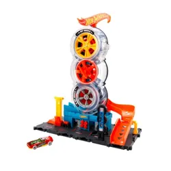 Mattel Hot Wheels City Wyścigowy warsztat opon zestaw HDP02