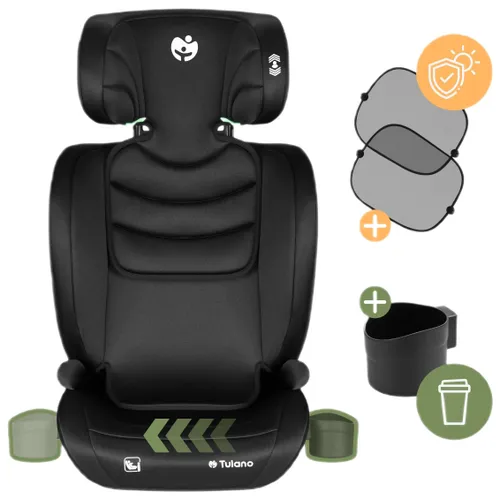Fotelik samochodowy TULANO Joy 20 I-Size 100-150 cm (15-36 kg) Czarno-szary