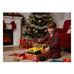 Zdalnie sterowany samochód COIL auto RC pilot duży JEEP Wrangler RS skala 1:14 żółty