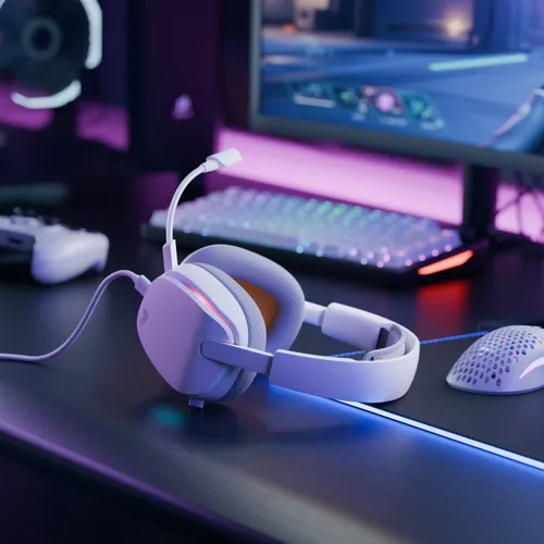 Słuchawki GLORIOUS GHS Eternal RGB GLO-A-2PC-WHT Nauszne