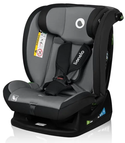 Fotelik samochodowy LIONELO Izzy i-Size 40-150 cm (0-36 kg) Czarno-szary