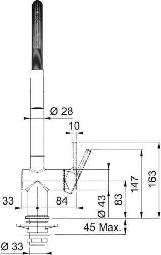 Bateria FRANKE Active Semi-Pro Spray 115.0653.407 Chrom