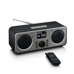 Radioodbiornik Lenco DIR-141BK Radio FM DAB+ Internetowe Bluetooth Czarno-srebrny