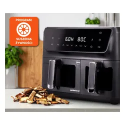 Air Fryer Frytkownica beztłuszczowa ELDOM FR220 Dualo 11l z podwójnym koszem i okienkiem do obserwacji postępów gotowania