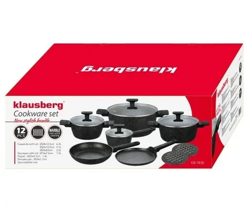 Zestaw garnków KLAUSBERG KB-7830 (12 elementów)