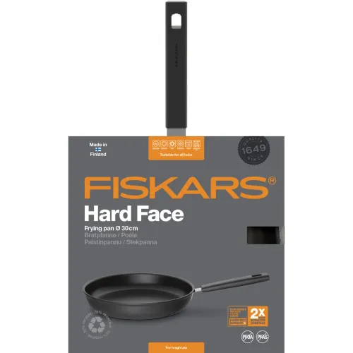 FISKARS Hard Face 30 cm czarna - patelnia nieprzywierająca