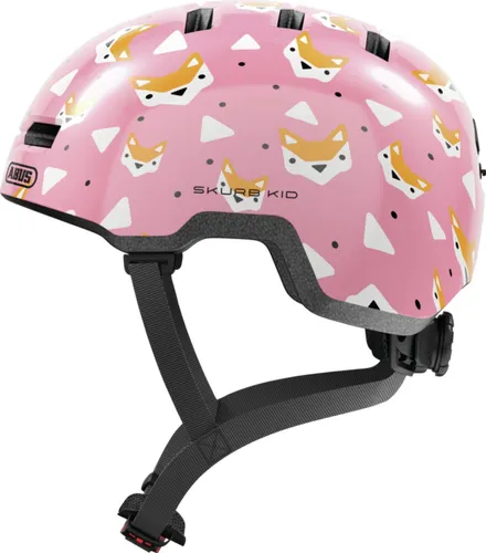 Kask ABUS Skurb Kid Foxes Różowy dla Dzieci (rozmiar S)