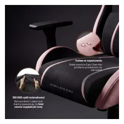 Fotel Diablo Chairs X-One 2.0 Small Akira Pink Gamingowy do 90kg Tkanina Czarno-Różowy