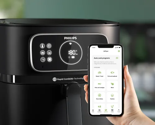 Frytkownica beztłuszczowa Philips Combi XXL HD9876/90 2200W 8,3l Aplikacja mobilna