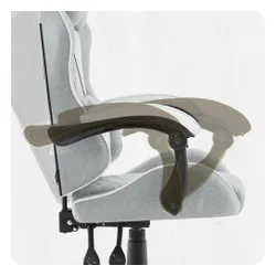 Fotel gamingowy CABRO C500 Szaro-Biały