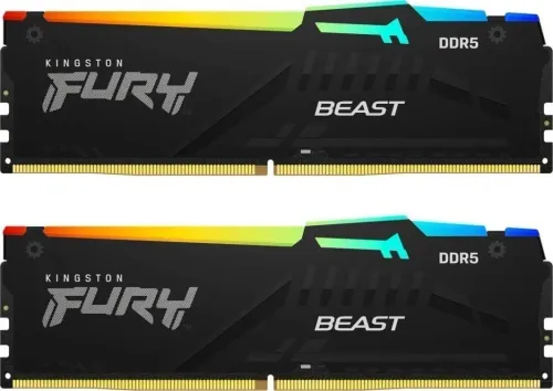 Pamięć RAM Kingston FURY Beast RGB DDR5 32GB (2 x 16GB) 6000 CL30 Czarny