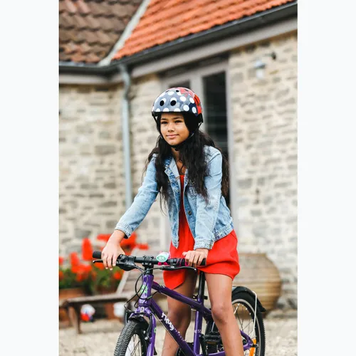 Kask rowerowy dziecięcy Hornit PolkaDot navy/white/red