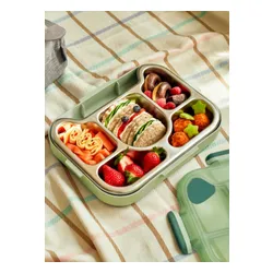 Dzielony lunchbox Monbento MB WONDER 950 ml - green bear