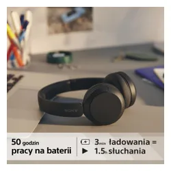 Słuchawki bezprzewodowe Sony WH-CH520 Nauszne Bluetooth 5.2 Czarny