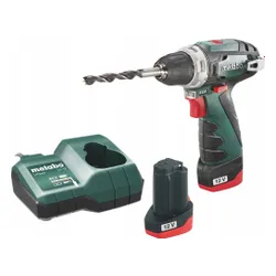 Wiertarko-wkrętarka Metabo PowerMaxx BS Basic 12 V (600984000), 2 akumulatory 2 Ah, Ładowarka