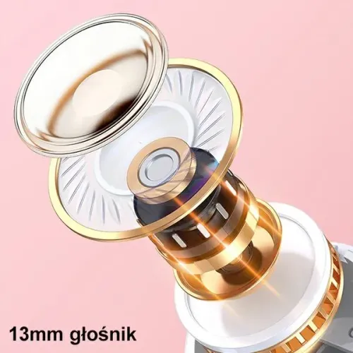 Słuchawki bezprzewodowe USAMS BU12 Series TWS Douszne Bluetooth 5.1 Różowy