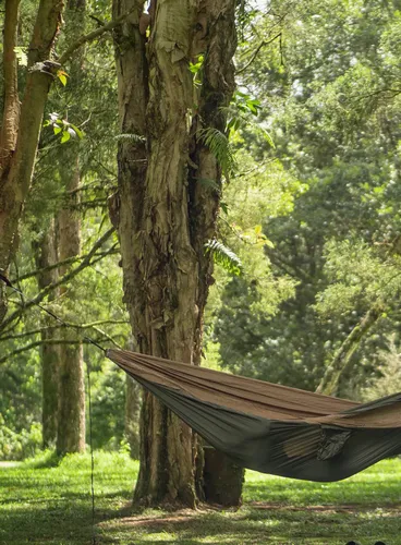 Hamak turystyczny Ticket To The Moon King Size Hammock - army green/brown