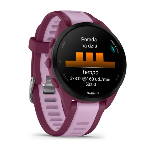 Smartwatch Garmin Forerunner 165 Music 43mm GPS Fioletowy