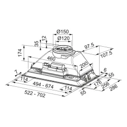 Okap Franke BOX FBI 705 XS HCS Srebrny