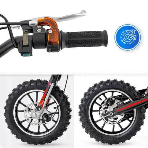 Motor cross spalinowy dla dzieci 49CC swiatła e-start 35km/h motocykl mini