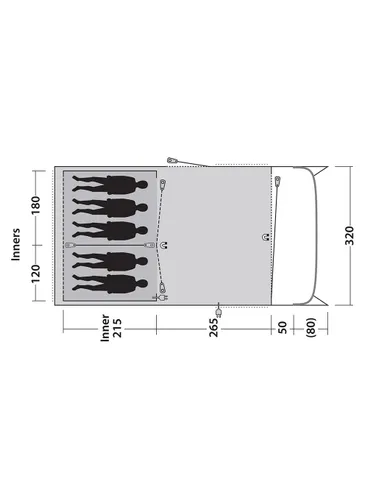 Namiot 5-osobowy Outwell Greenwood 5 - dark leaf