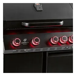 Grill Gazowy Landmann Cool Black 4.1 Maxx 4+1 Palniki Żeliwny Ruszt