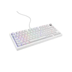 Klawiatura gamingowa Genesis Thor 404 75% GenX Stratos Silent przewodowa mechaniczna podświetlana cicha biała