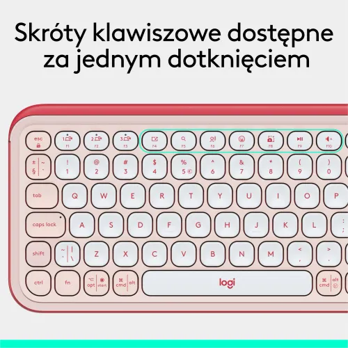 Klawiatura membranowa Logitech POP Icon Keys Różowy