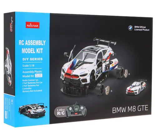 Zdalnie sterowany samochód COIL auto RC pilot BMW M8 GTE do samodzielnego montażu 1:18