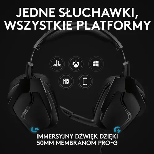 Наушники геймерские / игровые Logitech G635 Черные (981-000750)