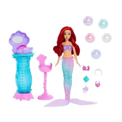 Lalka Barbie Disney Princess Arielka Muszelkowa toaletka JBF86