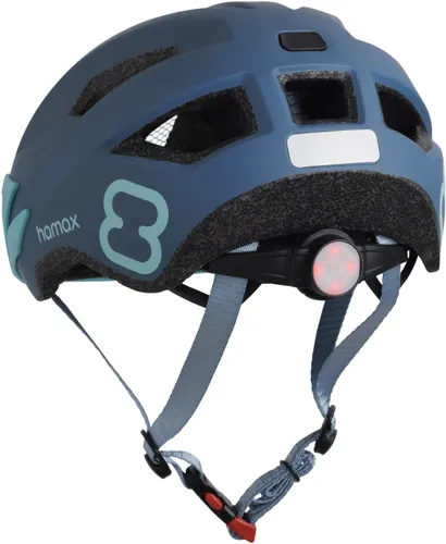 Kask rowerowy HAMAX Flow Niebieski dla Dzieci z lampką (rozmiar 52-57)
