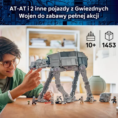 LEGO Star Wars 75454 Mandalorian AT-AT Resztek Imperium, zestaw klocków 10+