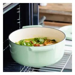 KITCHENAID Pistachio 5,2 l - garnek żeliwny z pokrywką