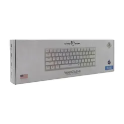 Klawiatura gamingowa White Shark Wakizashi Red przewodowa mechaniczna podświetlana biała