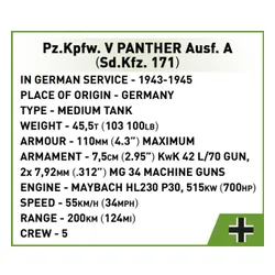Cobi Klocki Klocki Pz.Kpfw.V Panther Ausf.A 1152 klocki