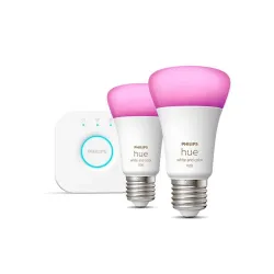 Żarówka LED Philips Hue White and Colour Ambiance E27 2 szt. + mostek