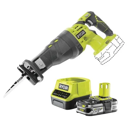 Piła szablasta RYOBI R18RS-0 + Akumulator RYOBI RC18120-125 2.5Ah 18V + Ładowarka