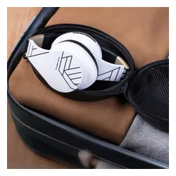 Słuchawki PowerLocus P2 bezprzewodowe Bluetooth/microSD/radio FM czarno-białe