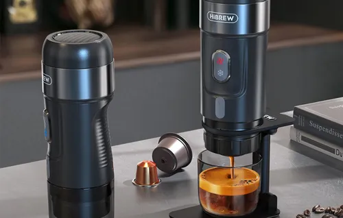 Ekspres do kawy na kapsułki HIBREW H4A kompatybilny z kapsułkami Nespresso Bezprzewodowy