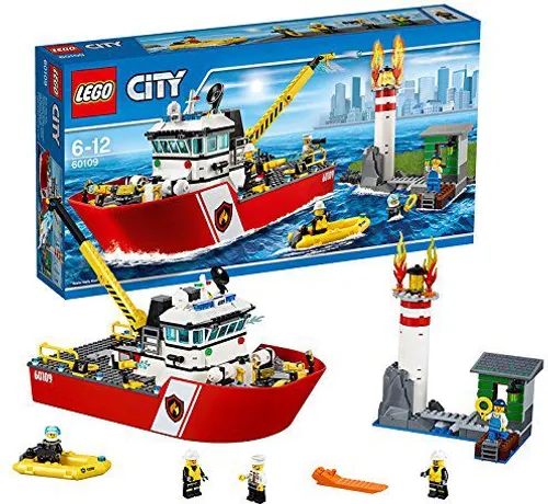 Конструктор Lego City пожарная лодка (60109)