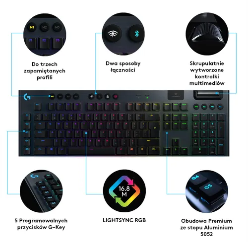 Беспроводная клавиатура Logitech G915 RGB Mechanical Linear 920-008962