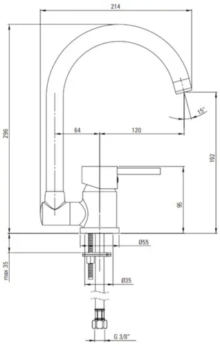 Bateria DEANTE Aster BCA 061M Chrom