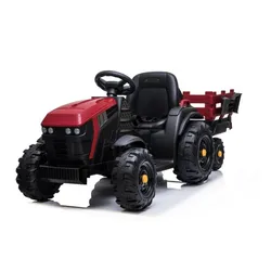 Duży Traktor Na Akumulator Z Przyczepą Pojazd Dla Dzieci Pilot Skóra Eva MP3