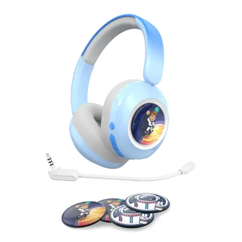 Słuchawki bezprzewodowe Garett Astro Wave ANC Nauszne Dla dzieci Bluetooth Niebieski