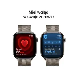 Apple Watch 11 GPS + Cellular 42mm koperta z tytanu (naturalny) + pasek sportowy rozmiar S/M (górska szarość)