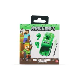 Słuchawki bezprzewodowe z mikrofonem OTL Technologies Minecraft Creeper Slide TWS Douszne Zielony