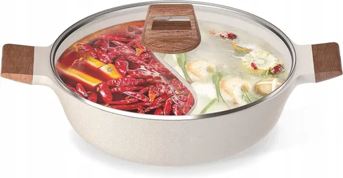 Garnek Dzielony Z Przegroda Dwukomorowy Chiński Fondue Non-Stick Hot Pot 30
