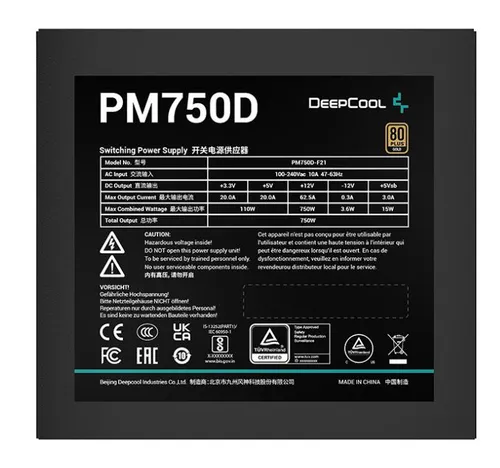 Zasilacz DeepCool PM750D 750W 80+ Gold