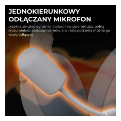 Słuchawki bezprzewodowe z mikrofonem Ajazz AHM08 MAX Nauszne Biały